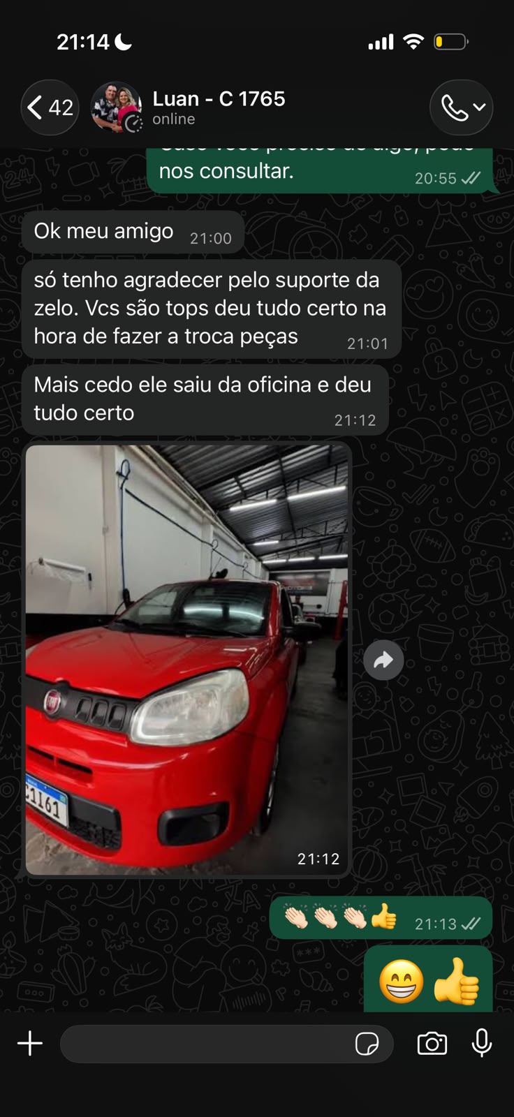Prova social de cliente Zello